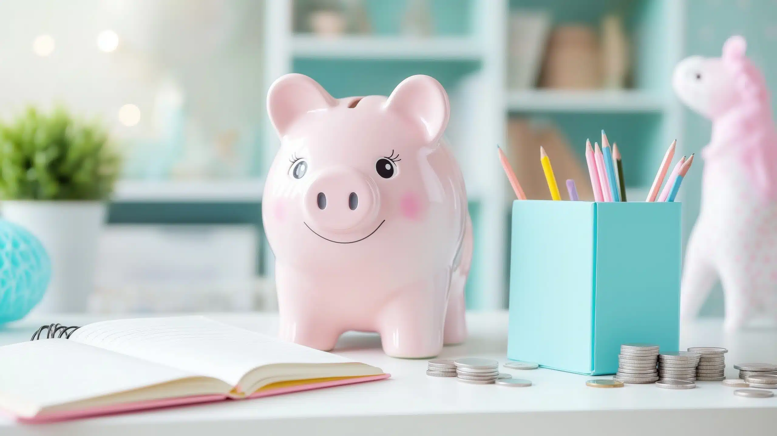 A visual representation of budgeting for illustrations, with a calculator, notes, and art supplies.
